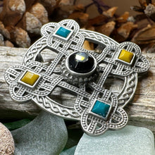 Load image into Gallery viewer, Celtic Knot Brooch, Celtic Pin, Irish Jewelry, Scotland Jewelry, Wiccan Jewelry, Mom Gift, Wife Gift, Ireland Pin, Outlander Jewelry