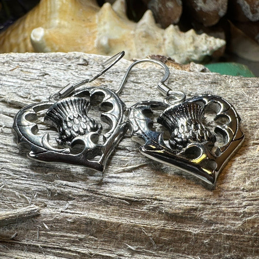 Thistle Earrings, Celtic Jewelry, Scotland Jewelry, Outlander Jewelry, Girlfriend Gift, Sister Gift, Mom Gift, Nature Jewelry, Wife Gift