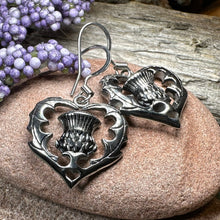 Load image into Gallery viewer, Thistle Earrings, Celtic Jewelry, Scotland Jewelry, Outlander Jewelry, Girlfriend Gift, Sister Gift, Mom Gift, Nature Jewelry, Wife Gift