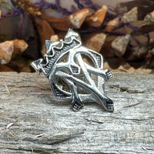 Load image into Gallery viewer, Luckenbooth Brooch, Scotland Jewelry, Men's Lapel Pin, Tie Pin, Friendship Gift, Best Man Gift, Anniversary Gift, Scottish Groom Pin