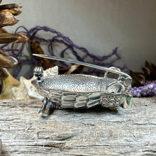 Load image into Gallery viewer, Owl Necklace, Owl Brooch, Bird Necklace, Garnet Jewelry, Wiccan Jewelry, Woodland Brooch, Wife Gift, Mom Gift, Silver Owl Pin, Large Pendant