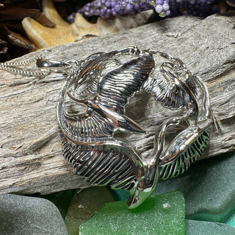Load image into Gallery viewer, Swan Necklace, Children of Lir Jewelry, Celtic Jewelry, Mom Gift, Nature Necklace, Irish Jewelry, Ireland Jewelry, Nature Necklace