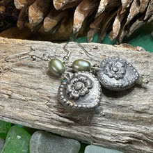 Load image into Gallery viewer, Victorian Pearl Earrings, Crystal Jewelry, Heart Long Earrings, Beaded Drop Earrings, Mom Gift, Sister Gift, Friendship Gift, Nature Jewelry