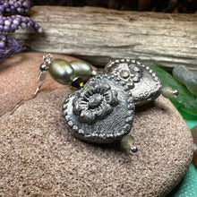 Load image into Gallery viewer, Victorian Pearl Earrings, Crystal Jewelry, Heart Long Earrings, Beaded Drop Earrings, Mom Gift, Sister Gift, Friendship Gift, Nature Jewelry