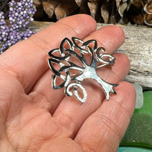 Load image into Gallery viewer, Tree Of Life Brooch, Celtic Pin, Yoga Jewelry, Anniversary Gift, Tree Jewelry, Nature Jewelry, Wiccan Jewelry, Bride Pin, Scarf Pin