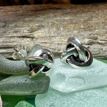 Load image into Gallery viewer, Celtic Knot Stud Earrings, Irish Jewelry, Celtic Jewelry, Anniversary Gift, Bridal Jewelry, Norse Jewelry, Yoga Jewelry, Friendship Gift