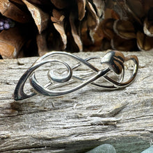 Load image into Gallery viewer, Mackintosh Brooch, Scotland Jewelry, Mackintosh Leaf Pin, Silver Celtic Pin, Scarf Pin, Silver Pin, Mom Gift, Girlfriend, Graduation Gift