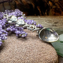 Load image into Gallery viewer, Love Spoon Brooch, Celtic Jewelry, Wales Jewelry, Welsh Pin, Bridal Jewelry, Anniversary Gift, Heart Jewelry, Silver Spoon Wife Gift