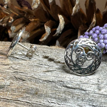 Load image into Gallery viewer, Celtic Spiral Stud Earrings, Irish Jewelry, Celtic Jewelry, Anniversary Gift, Triskele Jewelry, Norse Jewelry, Silver Post Earrings, Ireland