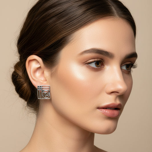 Lacee Mackintosh Rose Post Earrings — view 10