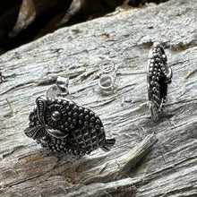 Load image into Gallery viewer, Owl Stud Earrings, Barn Owl Earrings, Silver Post Earrings, Norse Jewelry, Owl Gift, Nature Jewelry, Bird Lover Gift, Girl's Pagan Earrings
