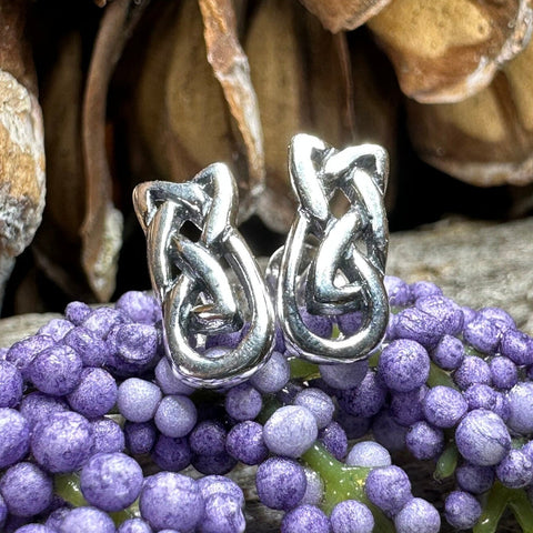 Load image into Gallery viewer, Celtic Knot Stud Earrings, Irish Jewelry, Celtic Jewelry, Anniversary Gift, Bridal Jewelry, Norse Jewelry, Yoga Jewelry, Wiccan Jewelry