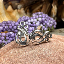 Load image into Gallery viewer, Celtic Knot Stud Earrings, Irish Jewelry, Celtic Jewelry, Anniversary Gift, Bridal Jewelry, Norse Jewelry, Yoga Jewelry, Wiccan Jewelry