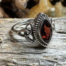 Load image into Gallery viewer, Celtic Ring, Irish Promise Ring, Engagement Ring, Solitaire Ring, Cocktail Ring, Anniversary Gift, Silver Celtic Ring, Scottish Ring
