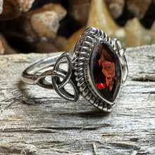 Load image into Gallery viewer, Celtic Ring, Irish Promise Ring, Engagement Ring, Solitaire Ring, Cocktail Ring, Anniversary Gift, Silver Celtic Ring, Scottish Ring
