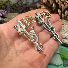 Load image into Gallery viewer, Scottish Kilt Pin, Thistle Kilt Pin, Scotland Flag Pin, Scotland Kilt Pin, Scottish Brooch, Celtic Brooch, Viking Pin, Scotland Gift