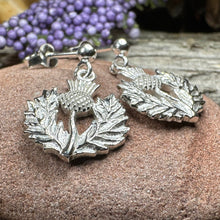 Load image into Gallery viewer, Realistic Thistle Earrings, Celtic Jewelry, Scotland Jewelry, Outlander Jewelry, Nature Jewelry, Thistle Jewelry, Post Earrings, Wife Gift
