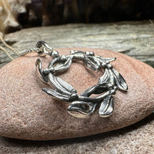 Load image into Gallery viewer, Mistletoe Necklace, Celtic Jewelry, Leaf Jewelry, Ireland Gift, Irish Jewelry, Scotland Jewelry, Silver Anniversary Gift, Graduation Gift