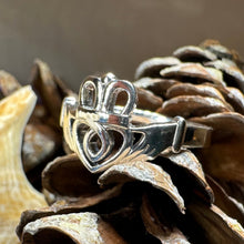 Load image into Gallery viewer, Claddagh Ring, Celtic Ring, Irish Ring, Promise Ring, Celtic Knot Ring, Irish Dance Gift, Anniversary Gift, Luckenbooth Ring, Boho Ring