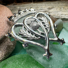 Load image into Gallery viewer, Luckenbooth Brooch, Scotland Jewelry, Celtic Pin, Bridal Jewelry, Scottish Gift, Anniversary Gift, Wife Gift, Luckenbooth Pin, Mom Gift