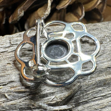 Load image into Gallery viewer, Celtic Knot Brooch, Celtic Jewelry, Irish Pin, Scotland Brooch, Celtic Onyx Brooch, Anniversary Gift, Celtic Knot Pin, Ireland Gift, Norse
