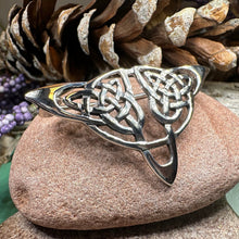 Load image into Gallery viewer, Celtic Knot Brooch, Celtic Jewelry, Irish Pin, Silver Ireland Pin, Girlfriend Gift, Wife Gift, Scarf Pin, Scottish Brooch, Scotland Pin