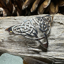 Load image into Gallery viewer, Celtic Knot Brooch, Celtic Jewelry, Irish Pin, Silver Ireland Pin, Girlfriend Gift, Wife Gift, Scarf Pin, Scottish Brooch, Scotland Pin