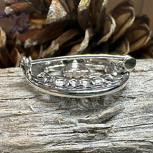 Load image into Gallery viewer, Claddagh Brooch, Irish Pin, Emerald Ireland Brooch, Silver Bride Pin, Claddagh Pin, Celtic Jewelry, Claddagh Pin, Celtic Pin, Gift for Her