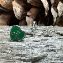 Load image into Gallery viewer, Celtic Spiral Earrings, Irish Stud Earrings, Triskele Jewelry, Celtic Jewelry, Irish Jewelry, Wiccan Jewelry, Celtic Earrings, Triple Spiral