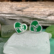 Load image into Gallery viewer, Celtic Spiral Earrings, Irish Stud Earrings, Triskele Jewelry, Celtic Jewelry, Irish Jewelry, Wiccan Jewelry, Celtic Earrings, Triple Spiral