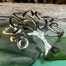 Load image into Gallery viewer, Tree Of Life Brooch, Celtic Pin, Yoga Jewelry, Anniversary Gift, Tree Jewelry, Nature Jewelry, Wiccan Jewelry, Bride Pin, Scarf Pin