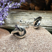 Load image into Gallery viewer, Celtic Knot Stud Earrings, Irish Jewelry, Celtic Jewelry, Anniversary Gift, Bridal Jewelry, Norse Jewelry, Yoga Jewelry, Friendship Gift