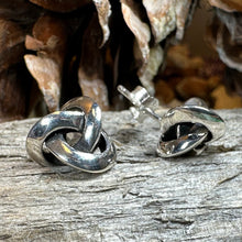 Load image into Gallery viewer, Celtic Knot Stud Earrings, Irish Jewelry, Celtic Jewelry, Anniversary Gift, Bridal Jewelry, Norse Jewelry, Yoga Jewelry, Friendship Gift