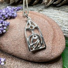 Load image into Gallery viewer, Mackintosh Rose Necklace, Scotland Jewelry, Celtic Jewelry, Rose Jewelry, Art Deco Pendant, Anniversary Gift, Scottish Necklace, Wife Gift