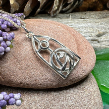 Load image into Gallery viewer, Mackintosh Rose Necklace, Scotland Jewelry, Celtic Jewelry, Rose Jewelry, Art Deco Pendant, Anniversary Gift, Scottish Necklace, Wife Gift