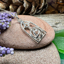 Load image into Gallery viewer, Mackintosh Rose Necklace, Scotland Jewelry, Celtic Jewelry, Rose Jewelry, Art Deco Pendant, Anniversary Gift, Scottish Necklace, Wife Gift