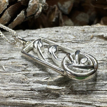 Load image into Gallery viewer, Mackintosh Rose Necklace, Scotland Jewelry, Celtic Jewelry, Rose Jewelry, Art Deco Pendant, Anniversary Gift, Scottish Necklace, Wife Gift