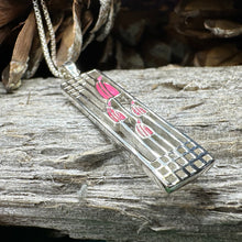 Load image into Gallery viewer, Mackintosh Rose Necklace, Scotland Jewelry, Celtic Jewelry, Rose Jewelry, Art Deco Pendant, Anniversary Gift, Scottish Necklace, Wife Gift