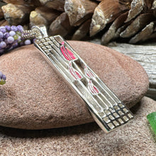 Load image into Gallery viewer, Mackintosh Rose Necklace, Scotland Jewelry, Celtic Jewelry, Rose Jewelry, Art Deco Pendant, Anniversary Gift, Scottish Necklace, Wife Gift