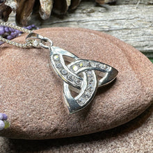 Load image into Gallery viewer, Trinity Knot Necklace, Celtic Jewelry, Irish Pendant, Triquetra Pendant, Celtic Knot Jewelry, Bridal Jewelry, Anniversary Gift, Ireland Gift