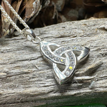 Load image into Gallery viewer, Trinity Knot Necklace, Celtic Jewelry, Irish Pendant, Triquetra Pendant, Celtic Knot Jewelry, Bridal Jewelry, Anniversary Gift, Ireland Gift