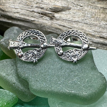 Load image into Gallery viewer, Celtic Stud Earrings, Irish Jewelry, Tara Post Earrings, Irish Dance Gift, Anniversary Gift, Celtic Jewelry, Wiccan Jewelry, Pagan Jewelry