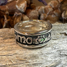 Load image into Gallery viewer, Celtic Ring, Irish Gaelic Ring, Ireland Ring, Claddagh Ring, Irish Ring, Promise Ring, Anniversary Gift, Silver Wedding Ring. Mo Anam Cara
