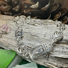 Load image into Gallery viewer, Mackintosh Bracelet, Celtic Jewelry, Scottish Bracelet, Art Deco Jewelry, Celtic Knot Bracelet, Scotland Gift, Silver Wife Gift, Mom Gift