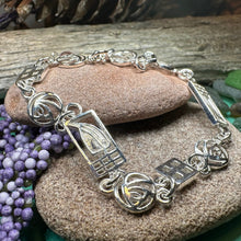 Load image into Gallery viewer, Mackintosh Bracelet, Celtic Jewelry, Scottish Bracelet, Art Deco Jewelry, Celtic Knot Bracelet, Scotland Gift, Silver Wife Gift, Mom Gift