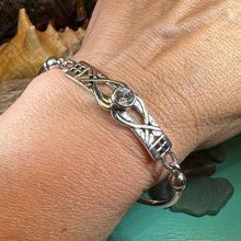 Load image into Gallery viewer, Mackintosh Bracelet, Celtic Jewelry, Scottish Bangle Bracelet, Art Deco Jewelry, Celtic Knot Bracelet, Scotland Gift, Silver Wife Gift