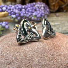 Load image into Gallery viewer, Celtic Knot Earrings, Irish Jewelry, Celtic Jewelry, Trinity Knot Post Earrings, Norse Jewelry, Triquetra Stud Earrings, Ireland Earrings