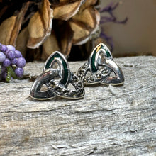 Load image into Gallery viewer, Celtic Knot Earrings, Irish Jewelry, Celtic Jewelry, Trinity Knot Post Earrings, Norse Jewelry, Triquetra Stud Earrings, Ireland Earrings