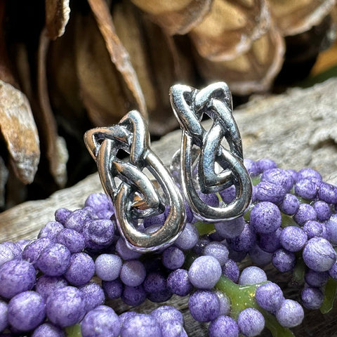 Load image into Gallery viewer, Celtic Knot Stud Earrings, Irish Jewelry, Celtic Jewelry, Anniversary Gift, Bridal Jewelry, Norse Jewelry, Yoga Jewelry, Wiccan Jewelry