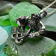 Load image into Gallery viewer, Thistle Necklace, Rose Pendant, Amethyst Scottish Jewelry, Celtic Necklace, Flower Necklace, Bridal Jewelry, Scotland Pendant, Outlander